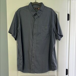 Daniel Cremieux Blue Patterned Short Sleeve Shirt